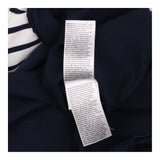 Navy Striped Maternity Nursing Dress With Button F