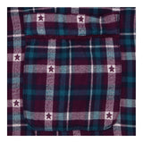 Dressing Gown Purple Teal Check Star Print Hooded