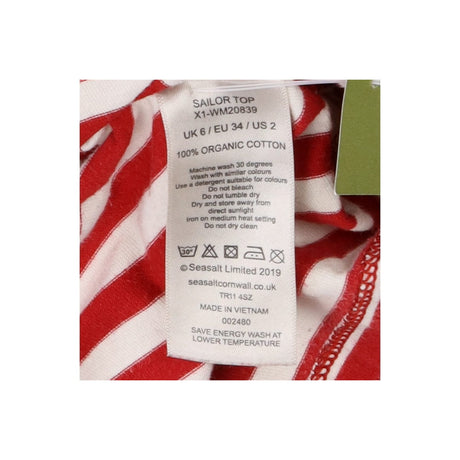 Sailor 3/4 Sleeve Top red stripe