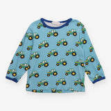 T-shirt long sleeve blue tractor
