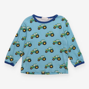 T-shirt long sleeve blue tractor