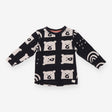 T-Shirt Long Sleeve Black Bear Appliques