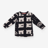T-Shirt Long Sleeve Black Bear Appliques