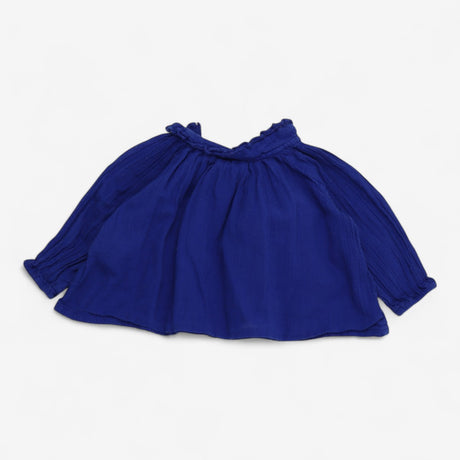 Blouse Petrol Blue High Neck