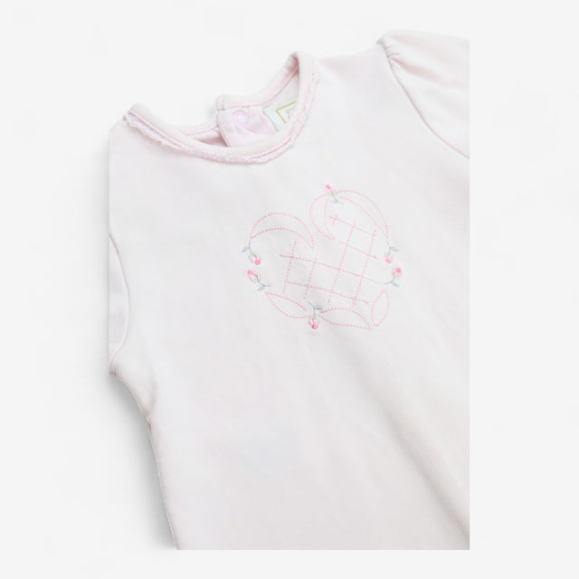 Jody Heart Girls White Embroidery Romper