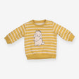 Sweater jersey yellow white stripe sheep