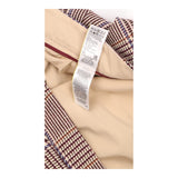 Trousers Check Straight Leg High Rise 7/8