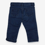 Denim Jean Front Pocket with  Navy Bows