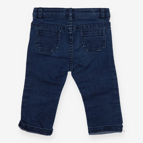 Denim Jean Front Pocket with  Navy Bows