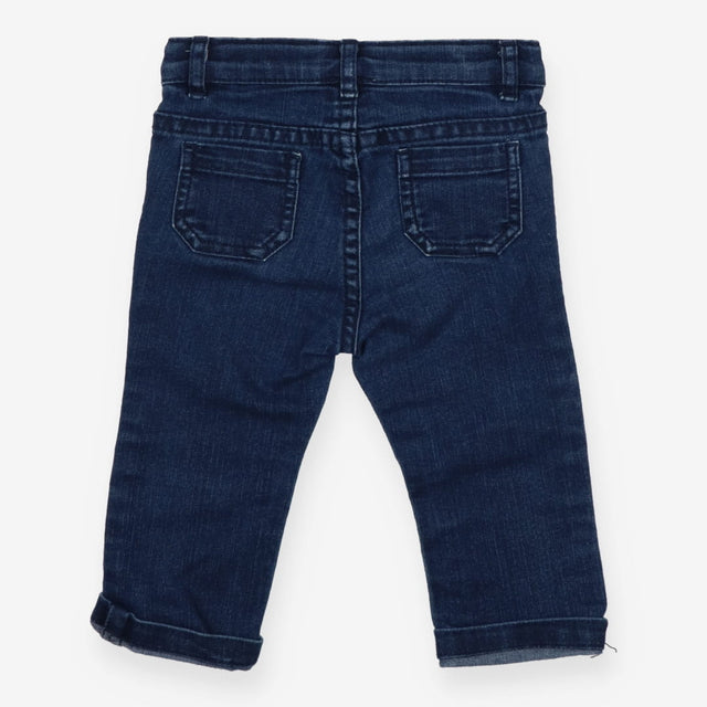 Denim Jean Front Pocket with  Navy Bows