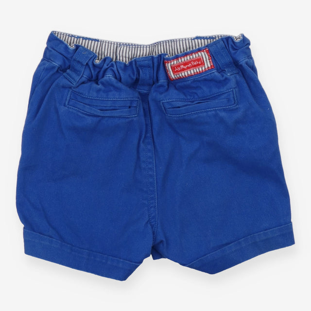 Blue Denim Shorts Striped Lining