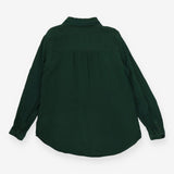 Peter Pan Collar Check Shirt – Green & Blue Cotton