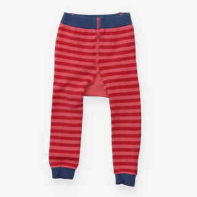 Leggings knit pink striped bird