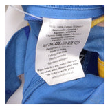 Blue Yellow Abstract Sun Print 100% Cotton Square 