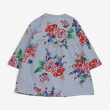 Dress Jersey Long Sleeve Blue Stripe with Floral P