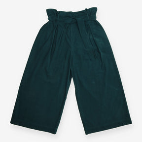 Emily and Fin Dark Teal Corduroy Wide Leg Belted T