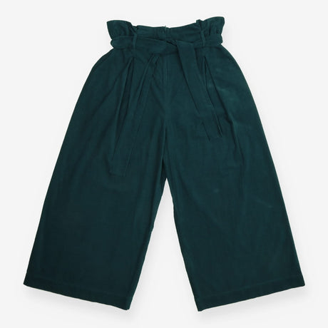 Emily and Fin Dark Teal Corduroy Wide Leg Belted T