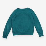 cardigan Light Knit Teal Glittery 