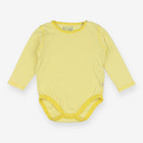 Bodysuit Long Sleeve Yellow Pointelle