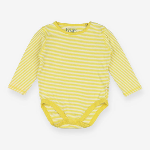 Bodysuit Long Sleeve Yellow Pointelle