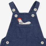 Dungarees Blue Marl with Chicken Pocket