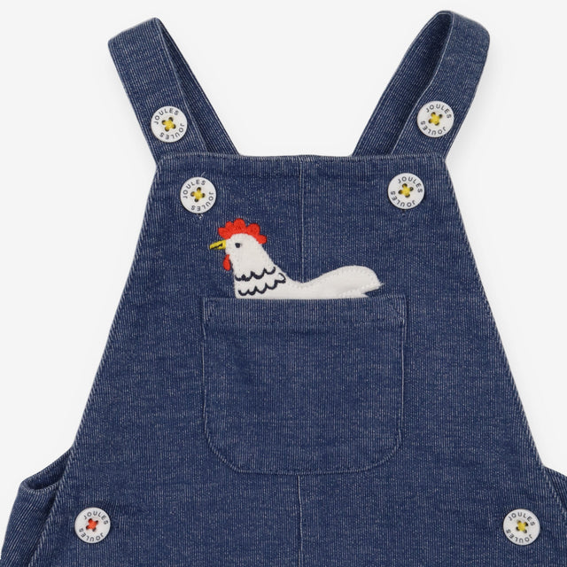Dungarees Blue Marl with Chicken Pocket