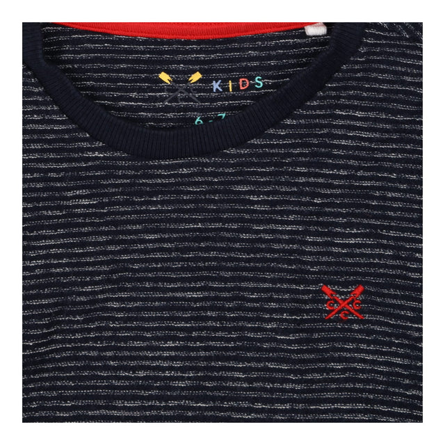 Tee Shirt Navy with Thin White Strips