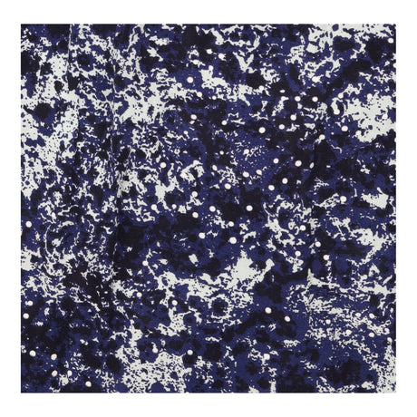 Blue Poppy-Print Zip-Front Shift Dress