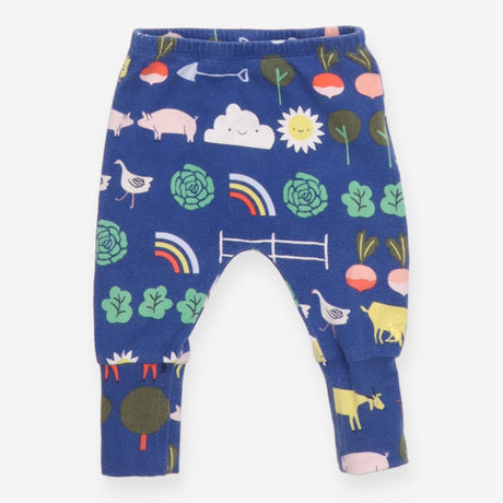 Leggings Blue Farmyard Print