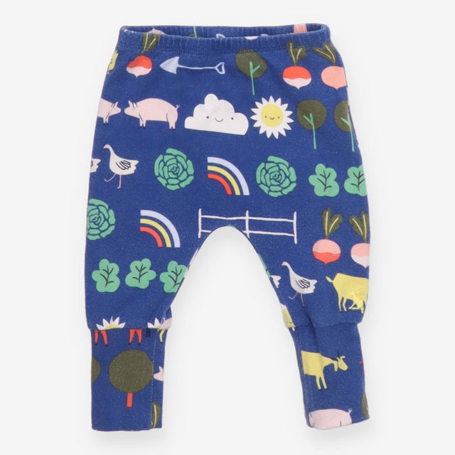 Leggings Blue Farmyard Print