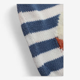 Sweater Knit Blue & White Stripe with Fox