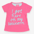T-Shirt Short Sleeve Pink 'I got here on my unicor