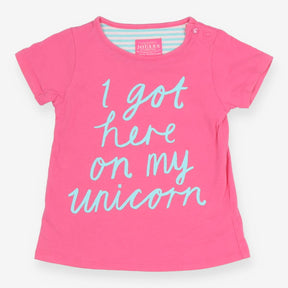 T-Shirt Short Sleeve Pink 'I got here on my unicor