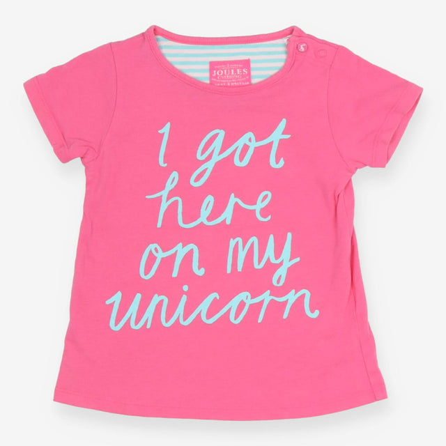 T-Shirt Short Sleeve Pink 'I got here on my unicor
