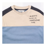 Sweater blue and cream ''ALWAYS HAVE AN AWESOME TI