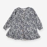 Dress Long Sleeved Cord Blue and White Floral