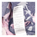 Shirt Navy Blue Floral Long Sleeve Button Down