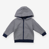 Hooded Sweater Navy Stripe