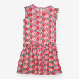 Dress Sleeveless Pink Strawberries and Flowers