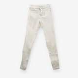 Mid-Rise Straight-Leg Jeans in White