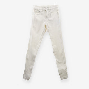 Mid-Rise Straight-Leg Jeans in White