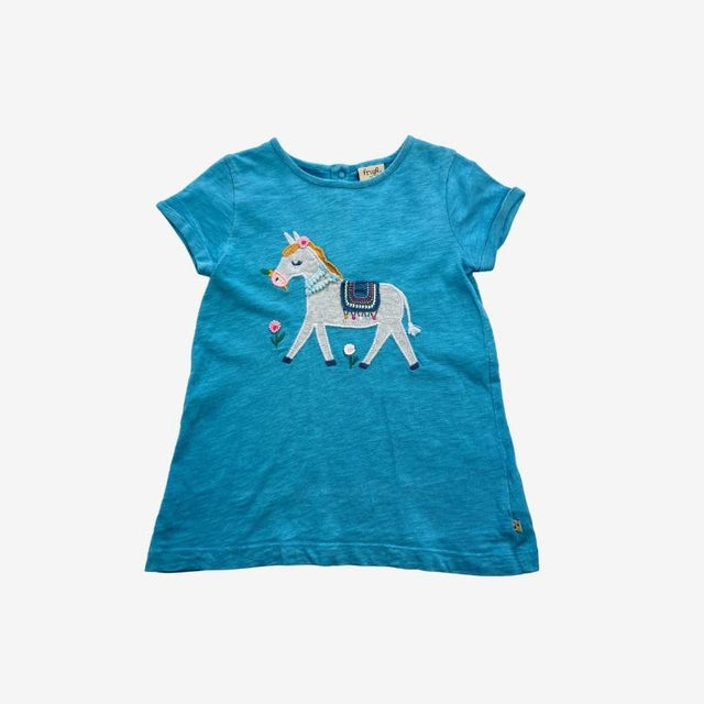 Blue Pretty Donkey Applique T-shirt