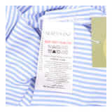 Maternity Shirt Blue White Pinstripe Tie Side Nurs