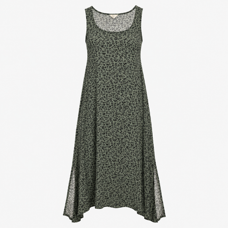 Maxi Dress in Grey Leopard Print