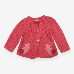 Pink Bunnies Knit Cardigan 