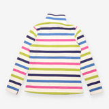 Half Zip Sweatshirt Striped Funnel Neck Pullover