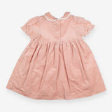 Dress Heirloom pink velvet SS flowers with silver 