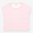 Organic Cotton Pink Stripe T‑Shirt – Open Neck