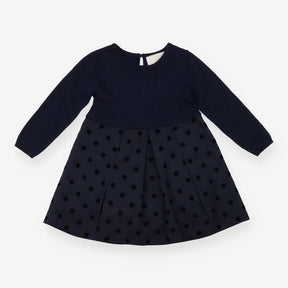 Navy Polka Dot Dress