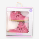 Boot pink zip hearts